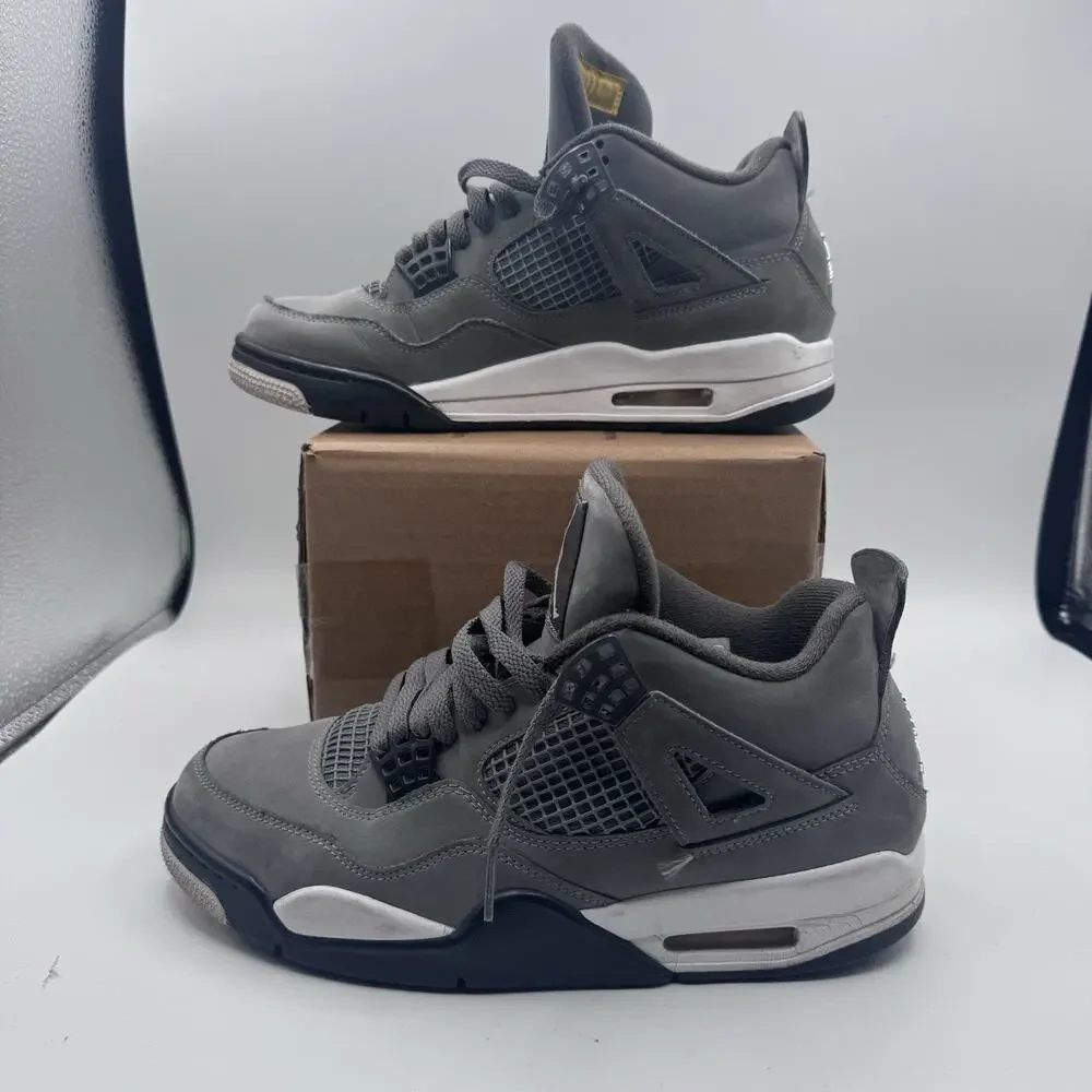 Air Jordan 4 Retro 2019 Low Cool Grey/Chrome Men’s Lace-Up Sneakers 308497-007